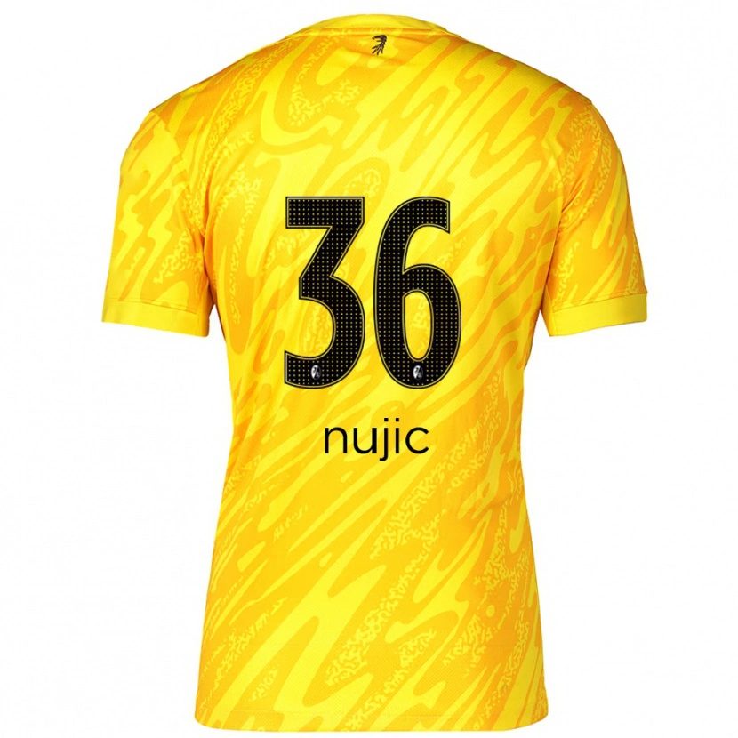 Danxen Damen Luka Nujic #36 Trikot Gelb Schwarz Torwarttrikot 2025/26 Österreich