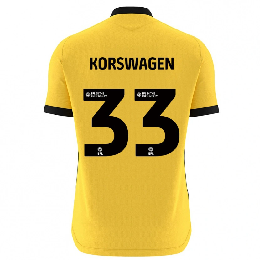 Danxen Damen Mattijis Korswagen #33 Trikot Gelb Schwarz Torwarttrikot 2025/26 Österreich