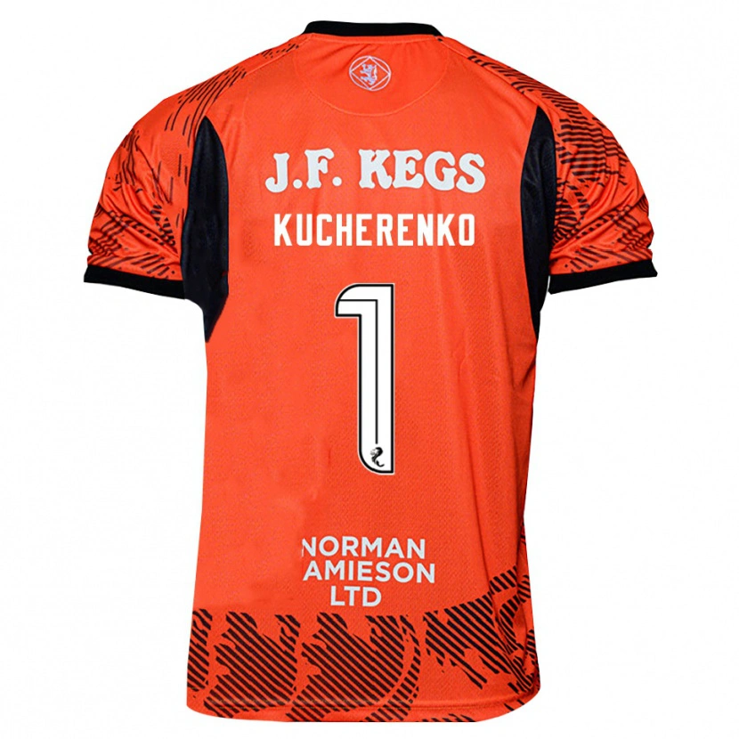 Danxen Damen Yevgeniy Kucherenko #1 Trikot Orange Schwarz Torwarttrikot 2025/26 Österreich