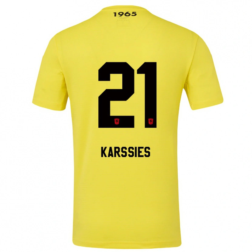 Danxen Damen Sam Karssies #21 Trikot Gelb Schwarz Torwarttrikot 2025/26 Österreich