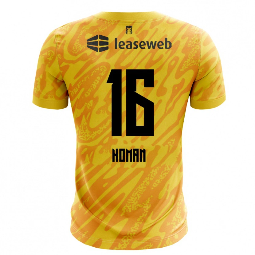 Danxen Damen Nick Homan #16 Trikot Orange Gelb Schwarz Torwarttrikot 2025/26 Österreich