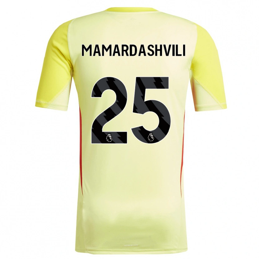 Danxen Damen Giorgi Mamardashvili #25 Trikot Gelb Rot Torwarttrikot 2025/26 Österreich