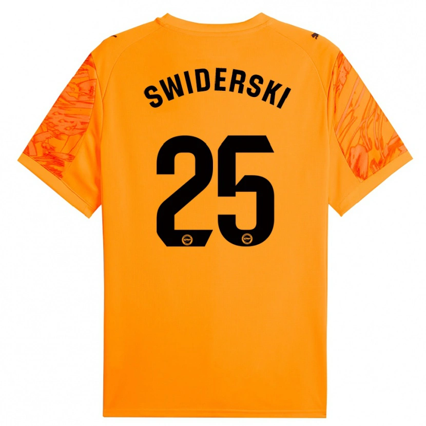 Danxen Damen Grégoire Swiderski #25 Trikot Orange Schwarz Torwarttrikot 2025/26 Österreich