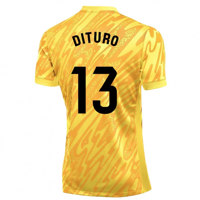 Danxen Damen Matías Dituro #13 Trikot Gelb Schwarz Torwarttrikot 2025/26 Österreich