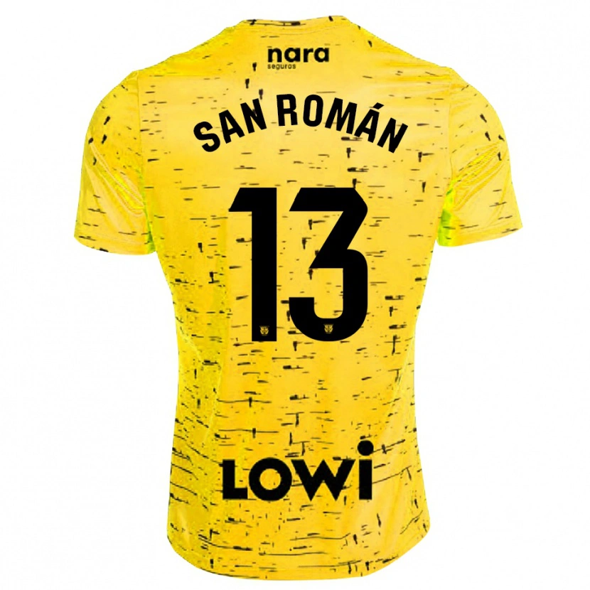 Danxen Damen Miguel San Román #13 Trikot Gelb Schwarz Torwarttrikot 2025/26 Österreich