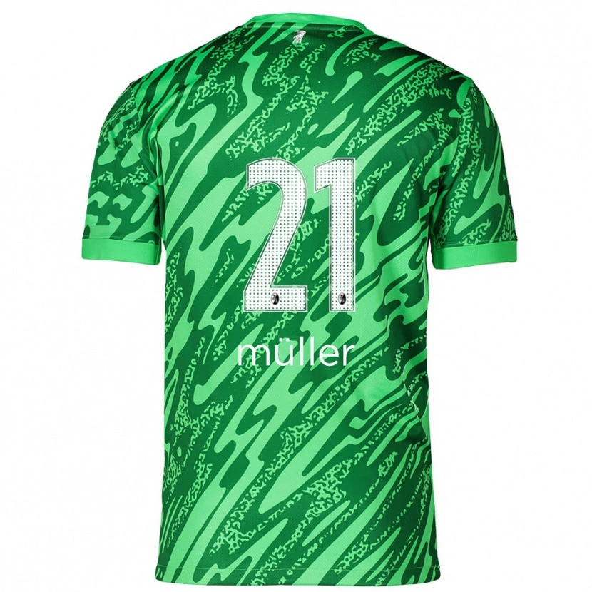 Danxen Damen Florian Müller #21 Trikot Grün Weiß Torwarttrikot 2025/26 Österreich