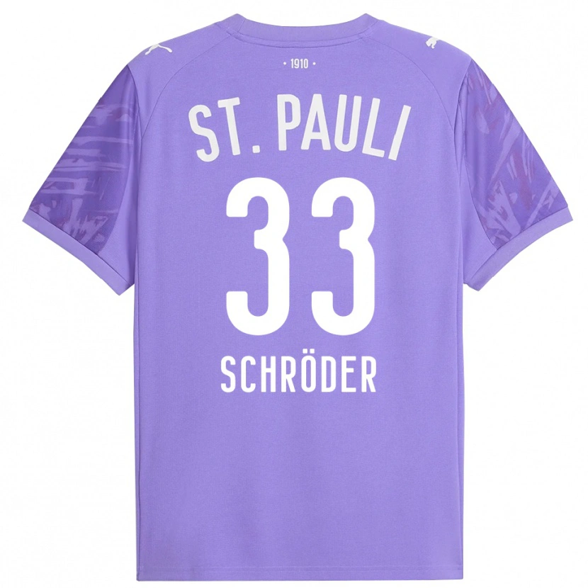 Danxen Damen Lennard Schröder #33 Trikot Mittel Lila Schwarz Torwarttrikot 2025/26 Österreich