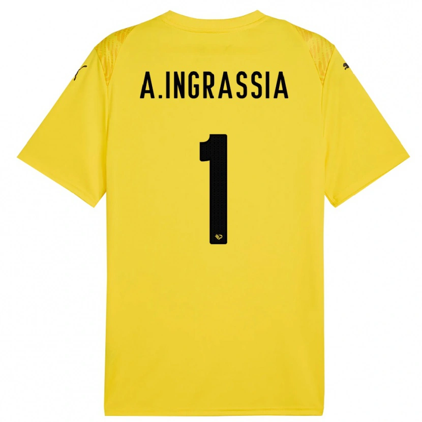 Danxen Damen Antonio Ingrassia #1 Trikot Gelb Schwarz Torwarttrikot 2025/26 Österreich