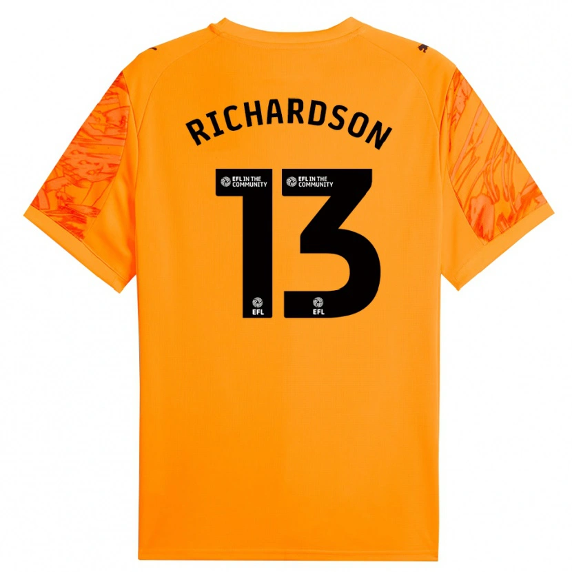 Danxen Damen Cale Richardson #13 Trikot Orange Schwarz Torwarttrikot 2025/26 Österreich