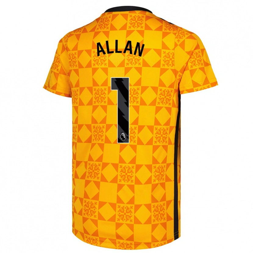 Danxen Damen Isaac Allan #1 Trikot Gelb Schwarz Torwarttrikot 2025/26 Österreich