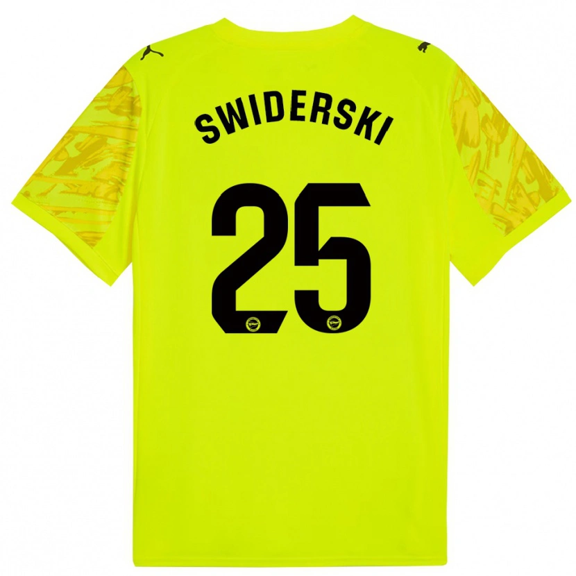Danxen Damen Grégoire Swiderski #25 Trikot Gelb Schwarz Torwarttrikot 2025/26 Österreich