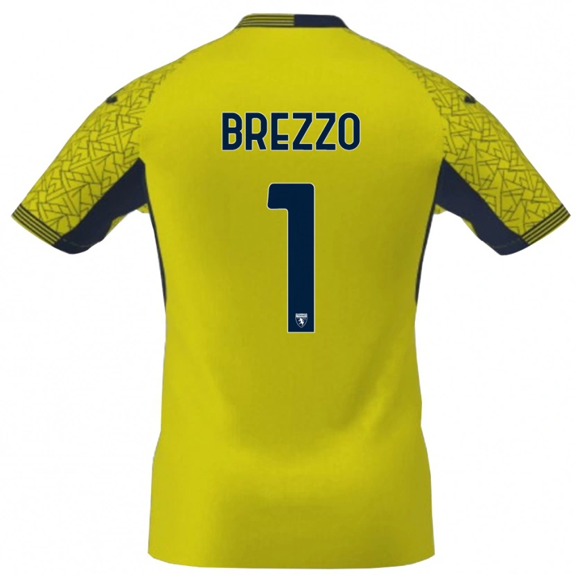 Danxen Damen Matteo Brezzo #1 Trikot Gelb Schwarz Torwarttrikot 2025/26 Österreich