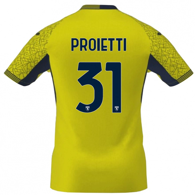 Danxen Damen Riccardo Proietti #31 Trikot Gelb Schwarz Torwarttrikot 2025/26 Österreich