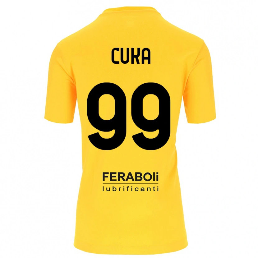 Danxen Damen Samuel Cuka #99 Trikot Gelb Schwarz Torwarttrikot 2025/26 Österreich