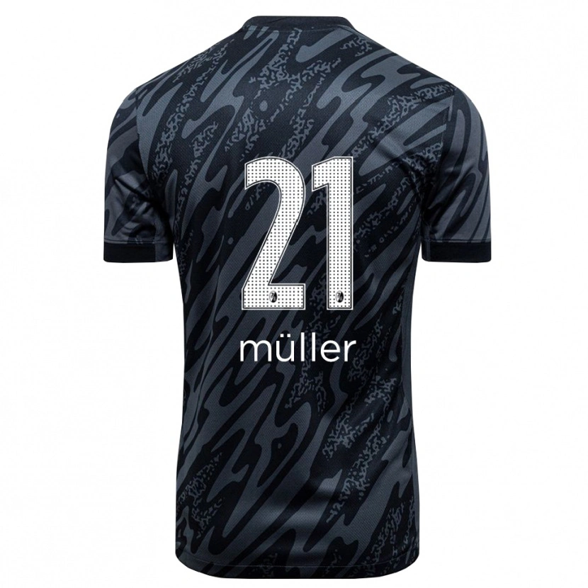 Danxen Damen Florian Müller #21 Trikot Schwarz Weiß Torwarttrikot 2025/26 Österreich