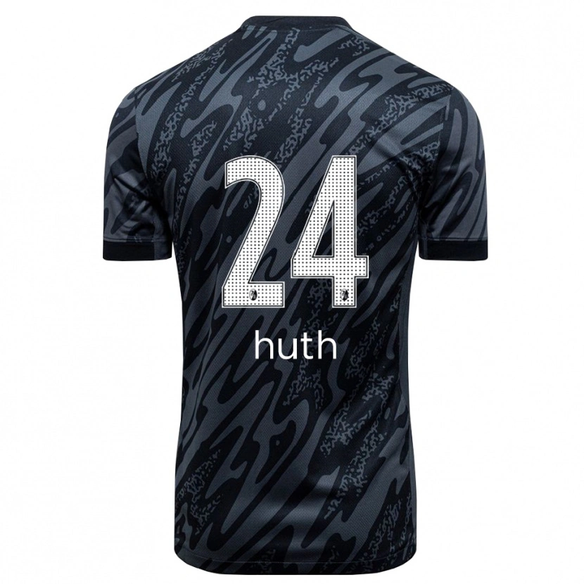 Danxen Damen Jannik Huth #24 Trikot Schwarz Weiß Torwarttrikot 2025/26 Österreich