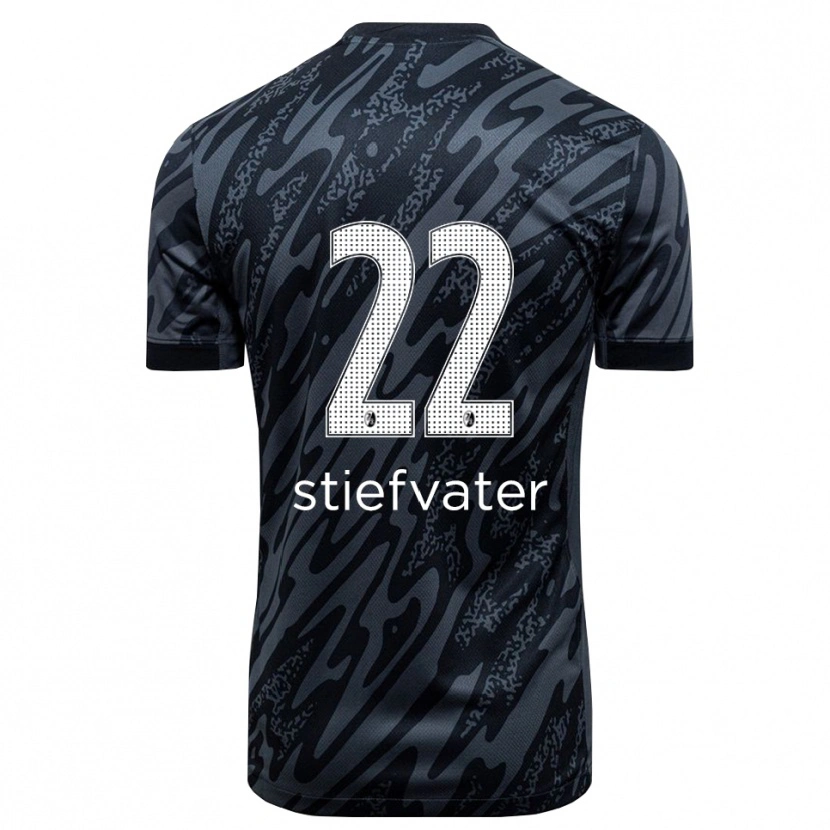 Danxen Damen Max Stiefvater #22 Trikot Schwarz Weiß Torwarttrikot 2025/26 Österreich
