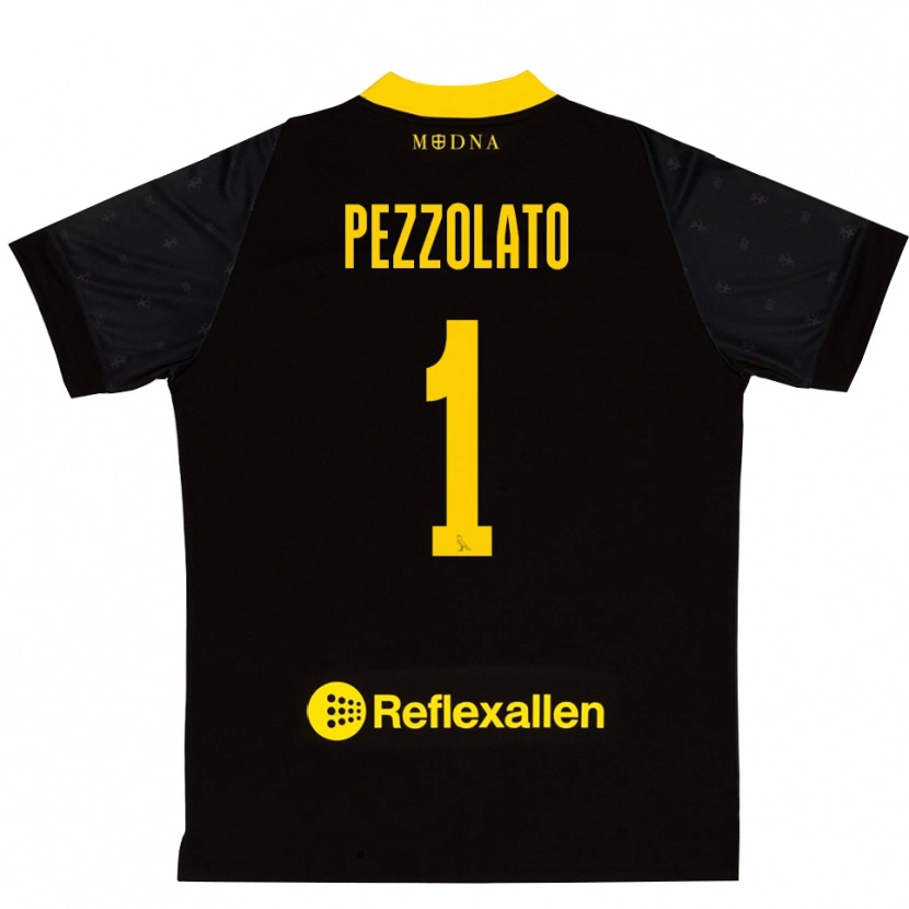 Danxen Damen Michele Pezzolato #1 Trikot Schwarz Gelb Torwarttrikot 2025/26 Österreich