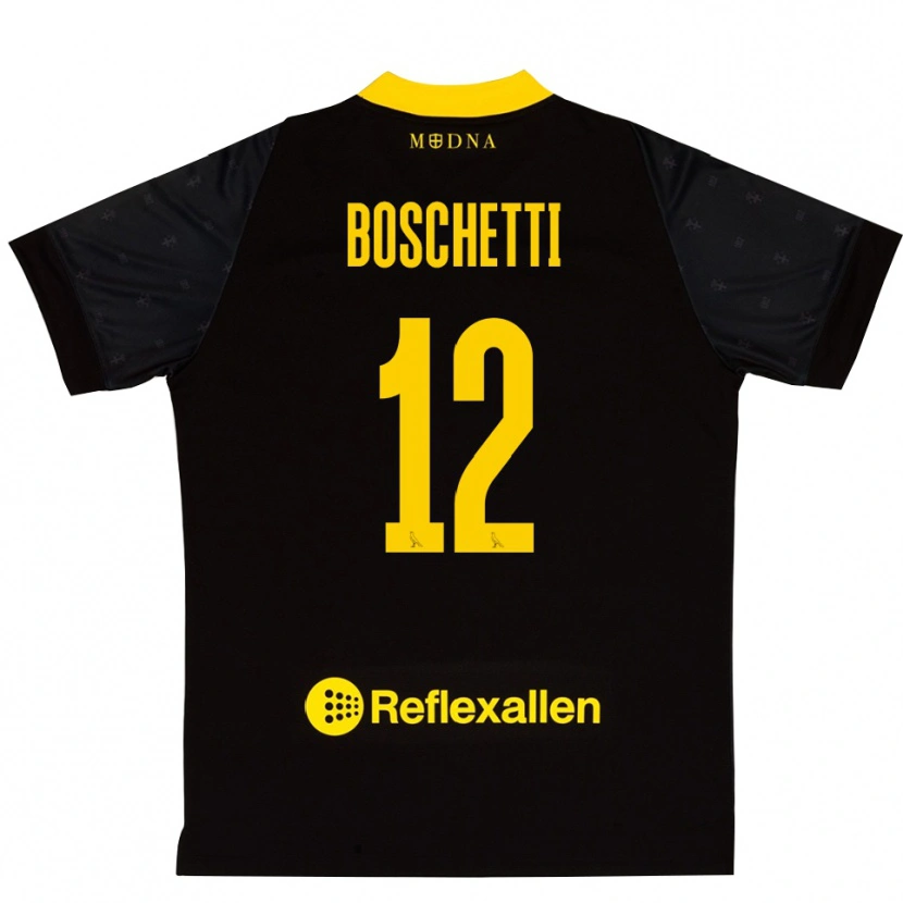 Danxen Damen Matteo Boschetti #12 Trikot Schwarz Gelb Torwarttrikot 2025/26 Österreich