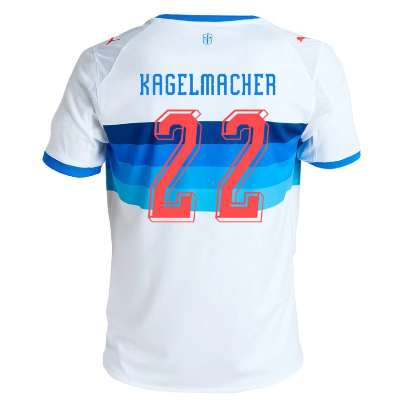 Danxen Kinder Gary Kagelmacher #22 Weiß Himmelblau Heimtrikot Trikot 2026/27 T-Shirt Österreich