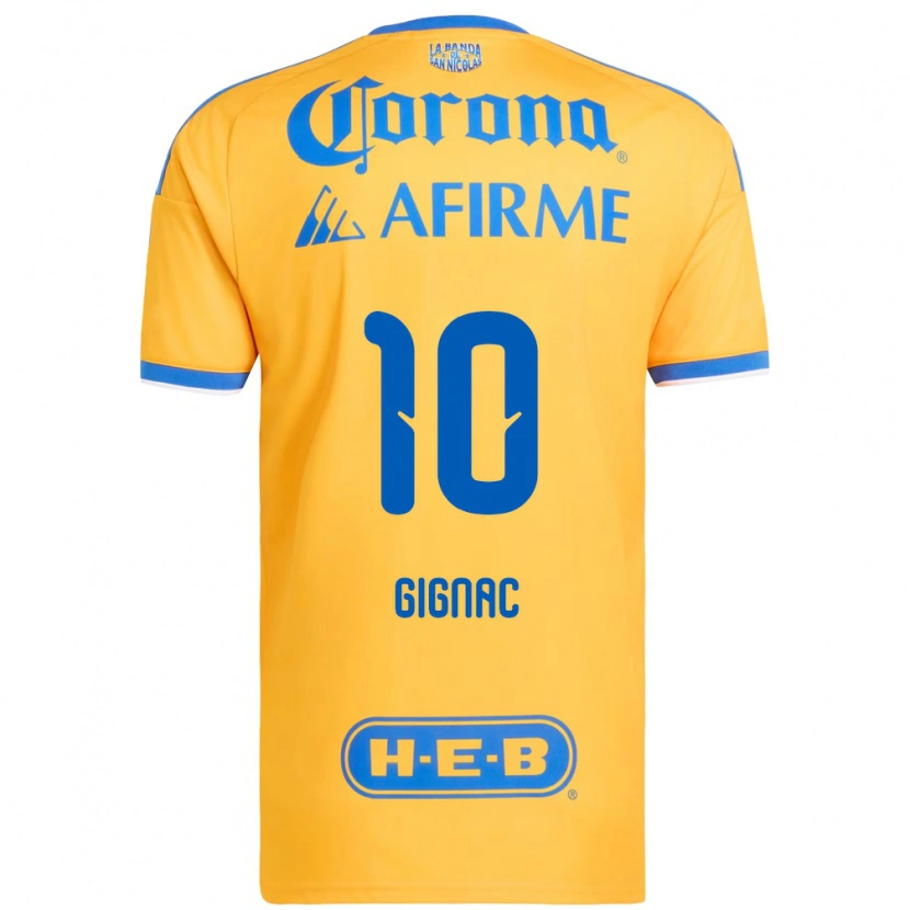 Danxen Kinder Andre-Pierre Gignac #10 Gelb Blau Heimtrikot Trikot 2026/27 T-Shirt Österreich