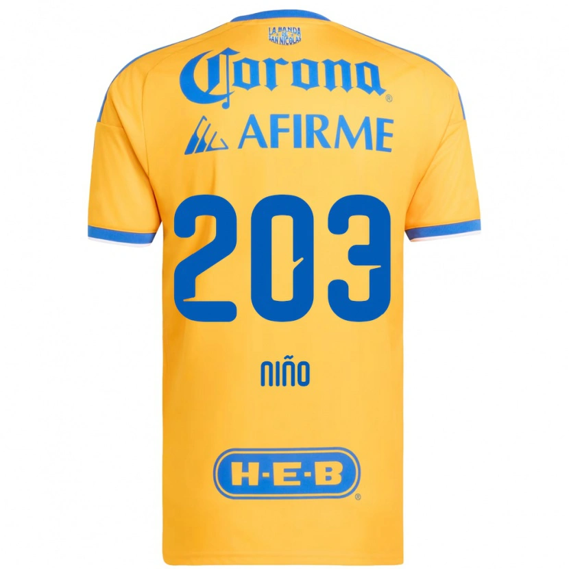 Danxen Kinder Fernando Niño #203 Gelb Blau Heimtrikot Trikot 2026/27 T-Shirt Österreich