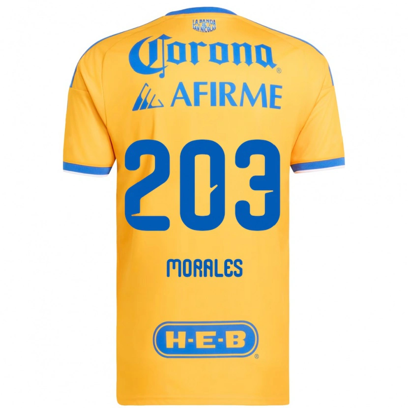 Danxen Kinder Carlos Morales #203 Gelb Blau Heimtrikot Trikot 2026/27 T-Shirt Österreich