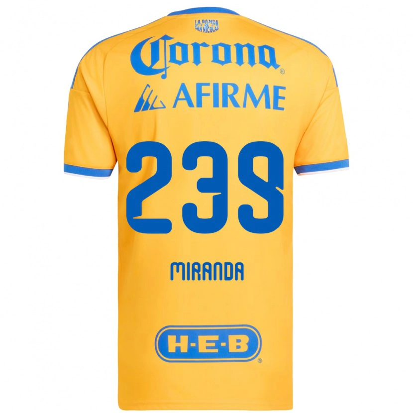 Danxen Kinder Jesús Miranda #239 Gelb Blau Heimtrikot Trikot 2026/27 T-Shirt Österreich