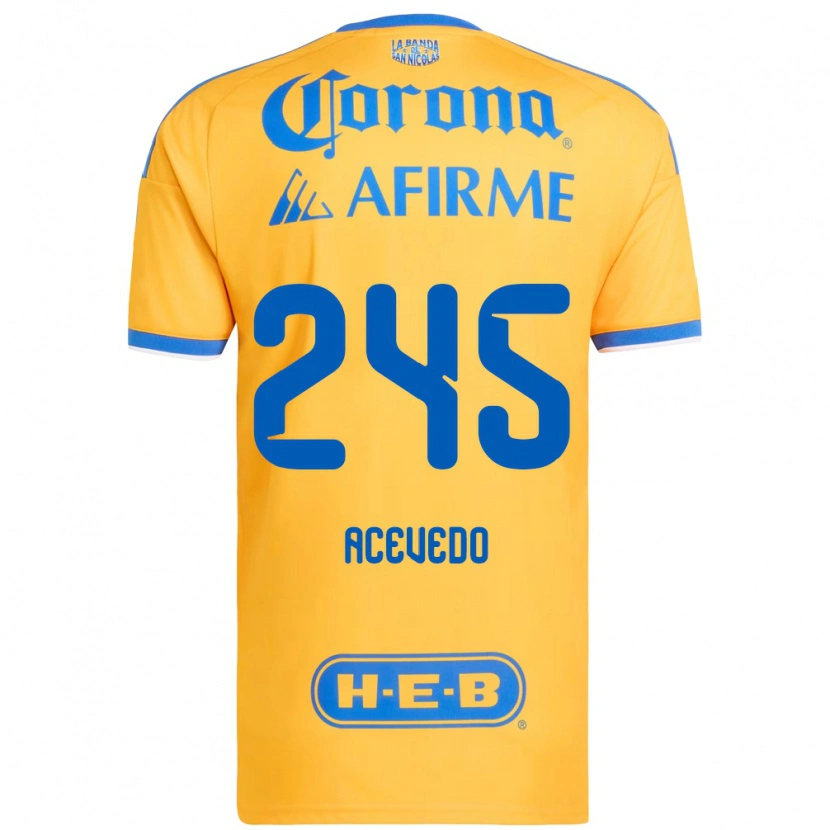 Danxen Kinder Kevin Acevedo #245 Gelb Blau Heimtrikot Trikot 2026/27 T-Shirt Österreich