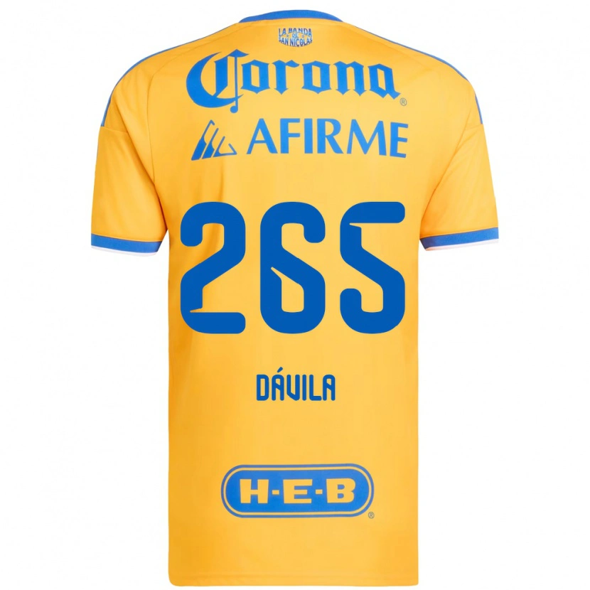 Danxen Kinder Emiliano Dávila #265 Gelb Blau Heimtrikot Trikot 2026/27 T-Shirt Österreich