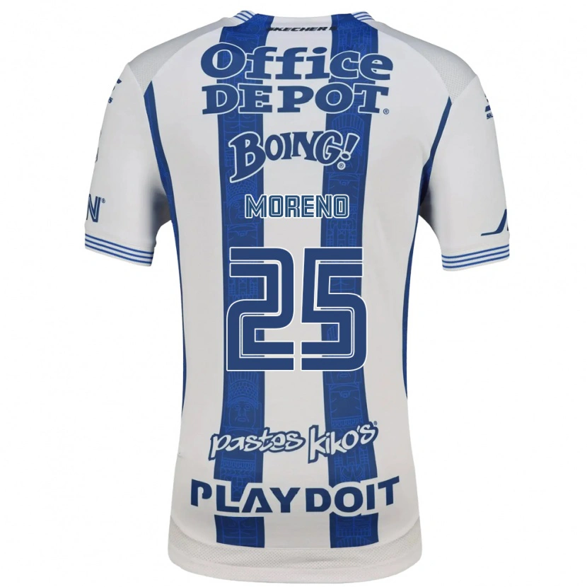Danxen Kinder Carlos Moreno #25 Weiß Marineblau Heimtrikot Trikot 2026/27 T-Shirt Österreich