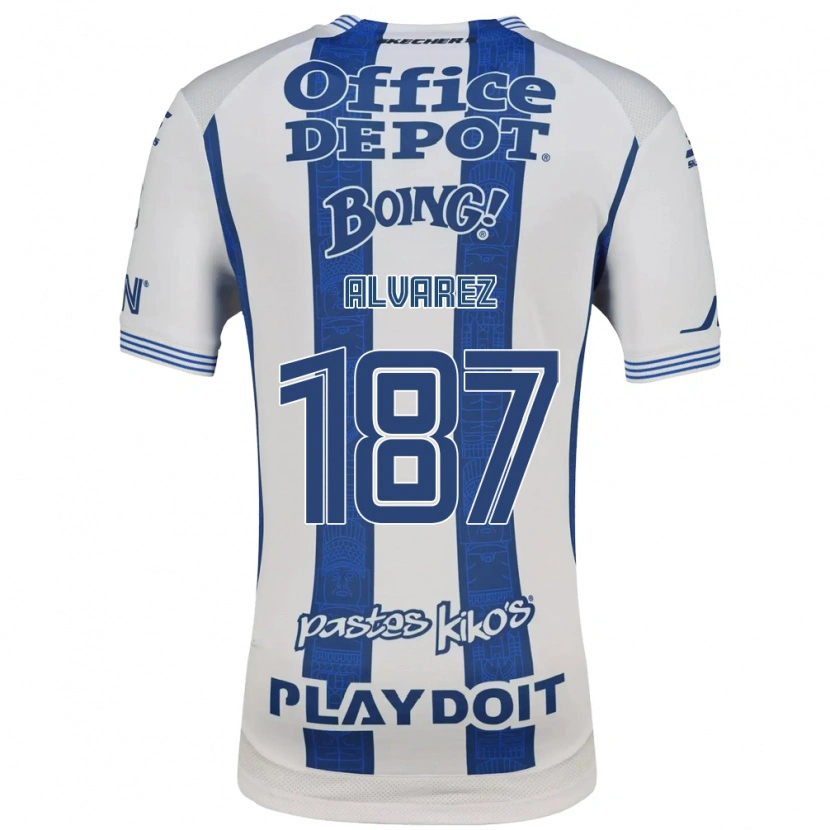 Danxen Kinder Gael Álvarez #187 Weiß Marineblau Heimtrikot Trikot 2026/27 T-Shirt Österreich