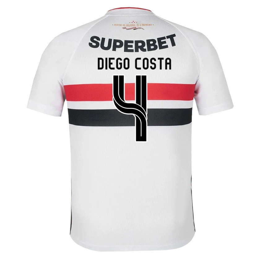 Danxen Kinder Diego Costa #4 Weiß Rot Schwarz Heimtrikot Trikot 2026/27 T-Shirt Österreich