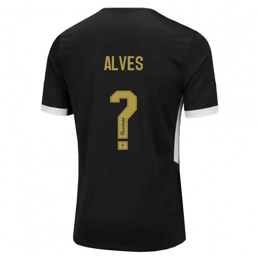 Danxen Kinder Denilson Alves #0 Schwarz Weiß Gelb Heimtrikot Trikot 2026/27 T-Shirt Österreich
