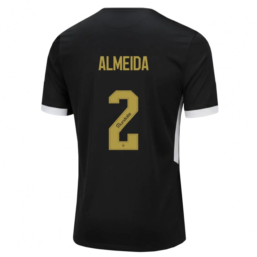 Danxen Kinder Samuel Almeida #2 Schwarz Weiß Gelb Heimtrikot Trikot 2026/27 T-Shirt Österreich