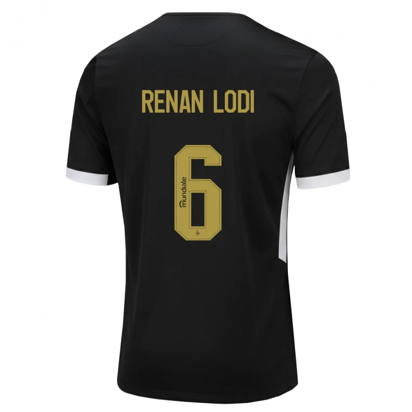 Danxen Kinder Renan Lodi #6 Schwarz Weiß Gelb Heimtrikot Trikot 2026/27 T-Shirt Österreich