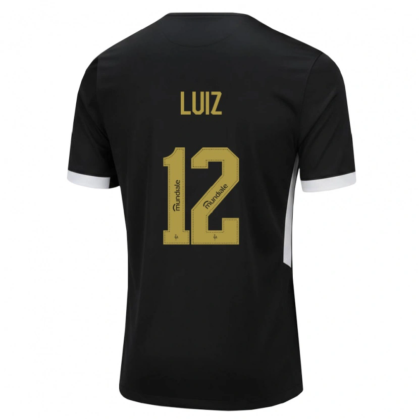 Danxen Kinder Estevan Luiz #12 Schwarz Weiß Gelb Heimtrikot Trikot 2026/27 T-Shirt Österreich