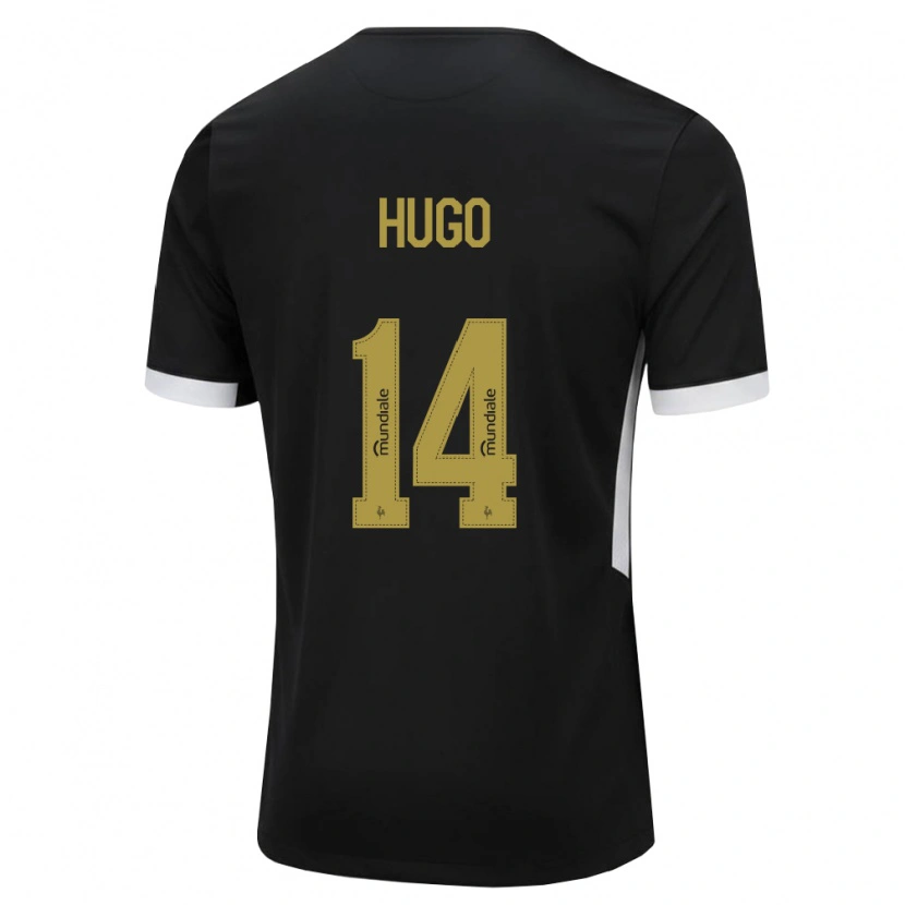 Danxen Kinder Vitor Hugo #14 Schwarz Weiß Gelb Heimtrikot Trikot 2026/27 T-Shirt Österreich