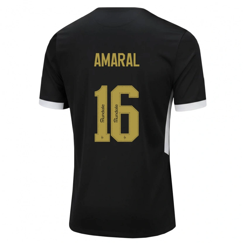 Danxen Kinder Enzo Amaral #16 Schwarz Weiß Gelb Heimtrikot Trikot 2026/27 T-Shirt Österreich