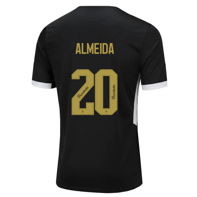 Danxen Kinder Vinicius Almeida #20 Schwarz Weiß Gelb Heimtrikot Trikot 2026/27 T-Shirt Österreich