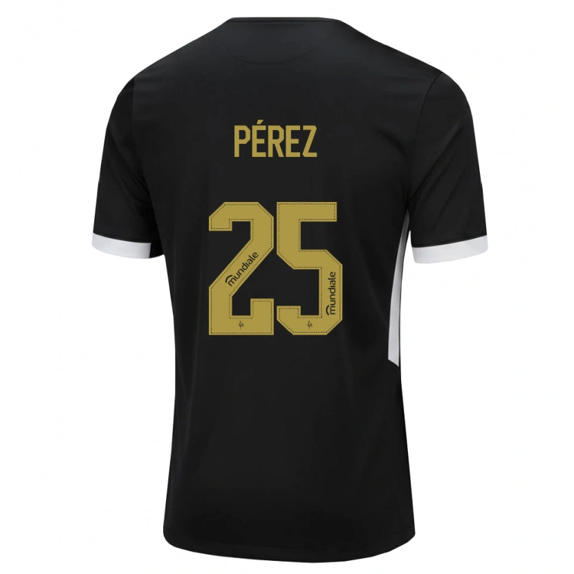 Danxen Kinder Tomás Pérez #25 Schwarz Weiß Gelb Heimtrikot Trikot 2026/27 T-Shirt Österreich