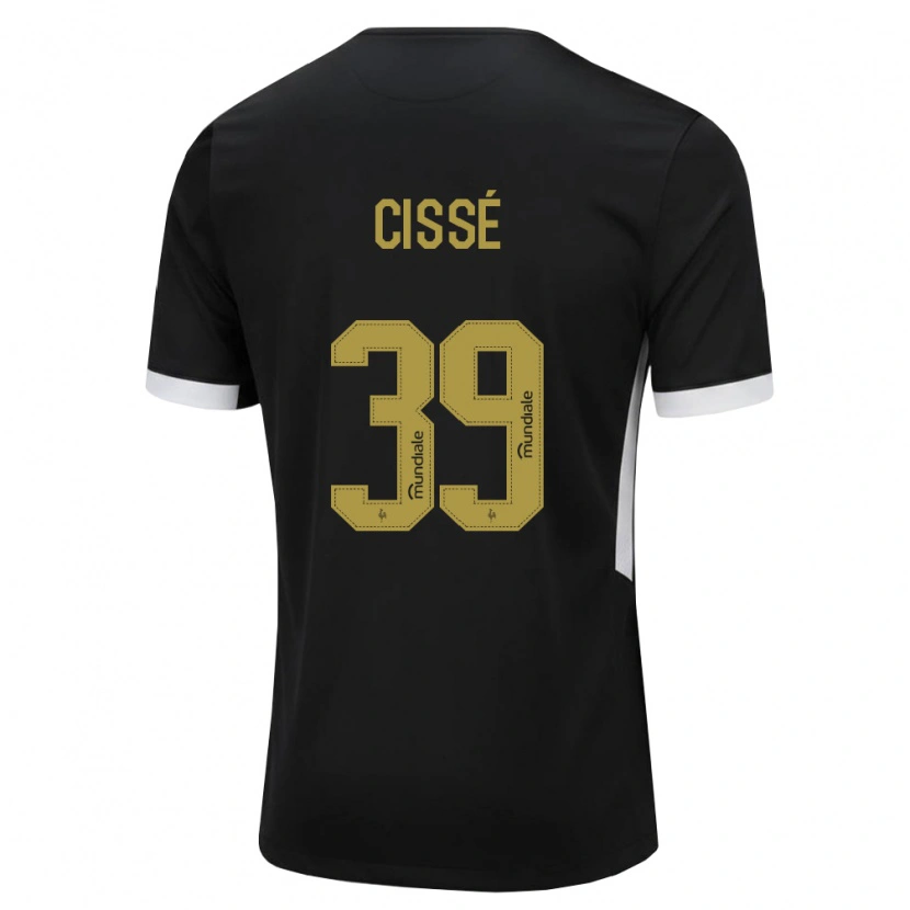 Danxen Kinder Mamady Cissé #39 Schwarz Weiß Gelb Heimtrikot Trikot 2026/27 T-Shirt Österreich