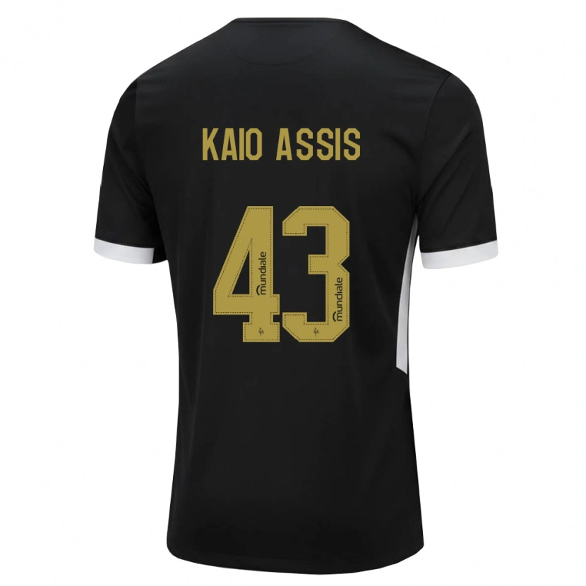 Danxen Kinder Kaio Assis #43 Schwarz Weiß Gelb Heimtrikot Trikot 2026/27 T-Shirt Österreich