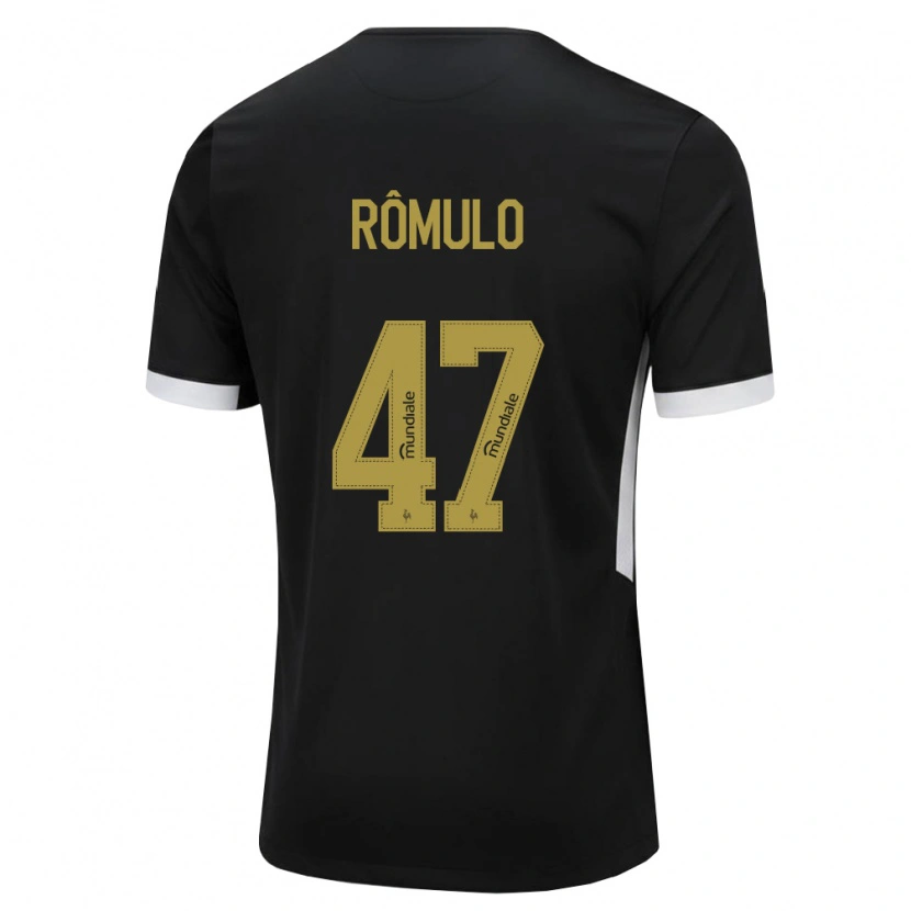 Danxen Kinder Rômulo Helberte Pereira Júnior #47 Schwarz Weiß Gelb Heimtrikot Trikot 2026/27 T-Shirt Österreich