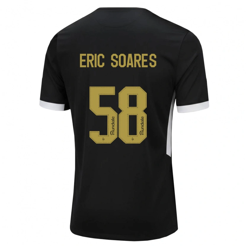 Danxen Kinder Eric Soares #58 Schwarz Weiß Gelb Heimtrikot Trikot 2026/27 T-Shirt Österreich