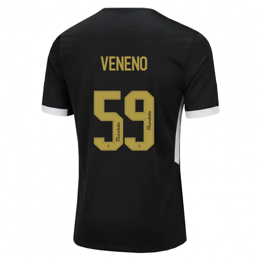 Danxen Kinder Gabriel Veneno #59 Schwarz Weiß Gelb Heimtrikot Trikot 2026/27 T-Shirt Österreich