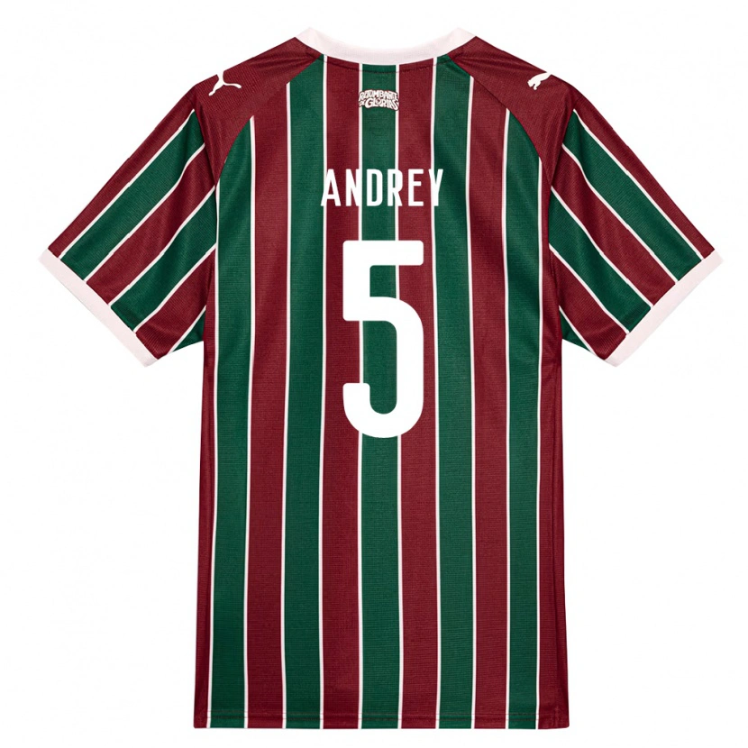 Danxen Kinder Andrey Oliveira Carneiro #5 Grün Burgund Weiß Heimtrikot Trikot 2026/27 T-Shirt Österreich