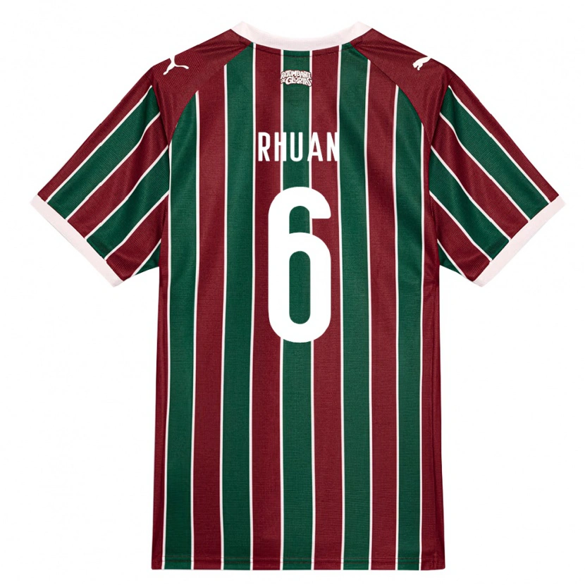 Danxen Kinder Rhuan Wallace Stoeberl Barboza #6 Grün Burgund Weiß Heimtrikot Trikot 2026/27 T-Shirt Österreich
