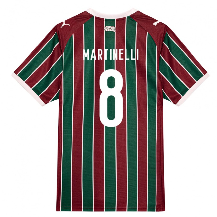 Danxen Kinder Matheus Martinelli Lima #8 Grün Burgund Weiß Heimtrikot Trikot 2026/27 T-Shirt Österreich