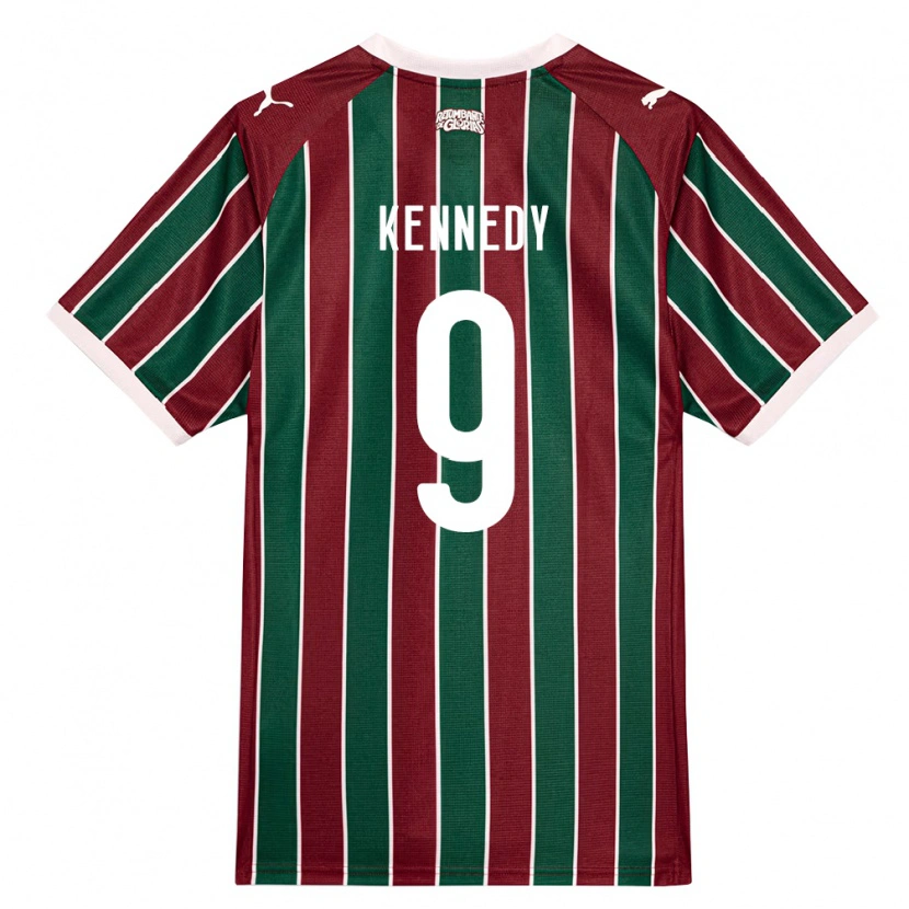 Danxen Kinder John Kennedy #9 Grün Burgund Weiß Heimtrikot Trikot 2026/27 T-Shirt Österreich
